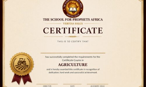 Certificate in Agriculture